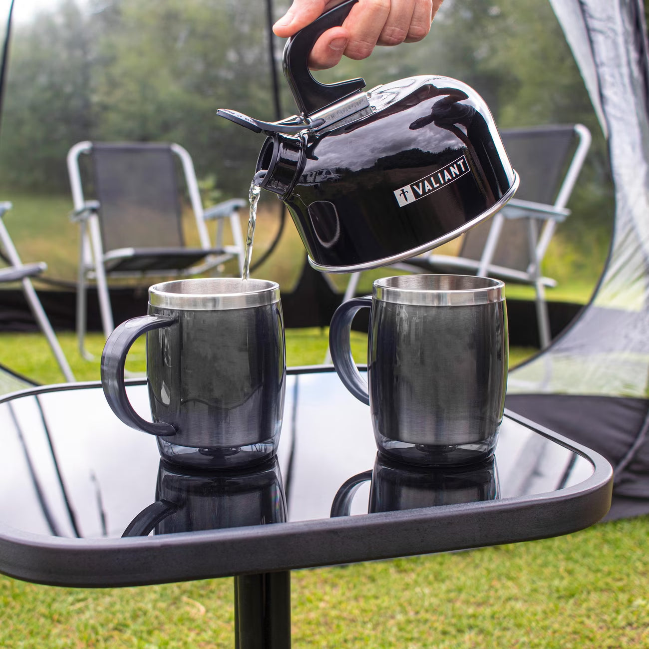 Valiant 1 Litre Camping Kettle – Lightweight Aluminium Whistling Kettle for Gas Burners, Camping & Outdoor Use-5