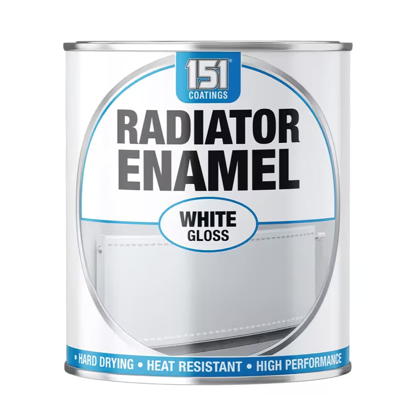 151 Radiator Enamel White Gloss Varnish 300ml – Heat Resistant High-Gloss Paint for Radiators &amp; Metal