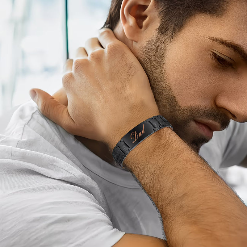 Magnetic Copper Bracelet for Men – Adjustable Copper Bangle Father’s Day Gift for Dad-4