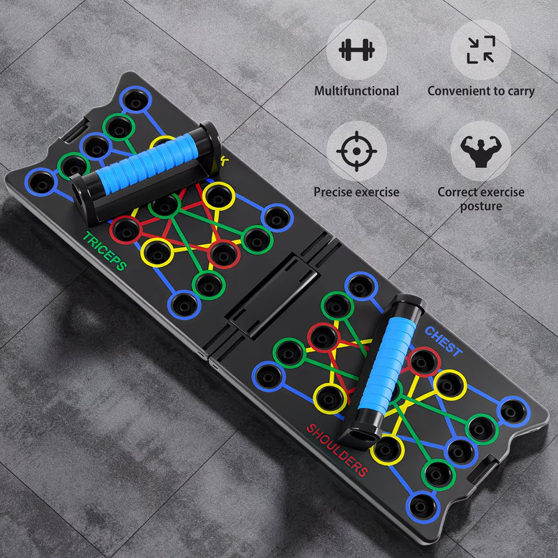 24-in-1 Portable Push Up Board – Foldable Press Up Bars System for Full Body Strength Training & Home Workouts-9