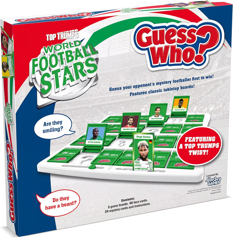 Guess Who? World Football Stars Board Game – Football Players Guessing Game Featuring Mbappé, Harry Kane & More, Family Game Night for Kids & Adults (Ages 6+, 2 Players)-3