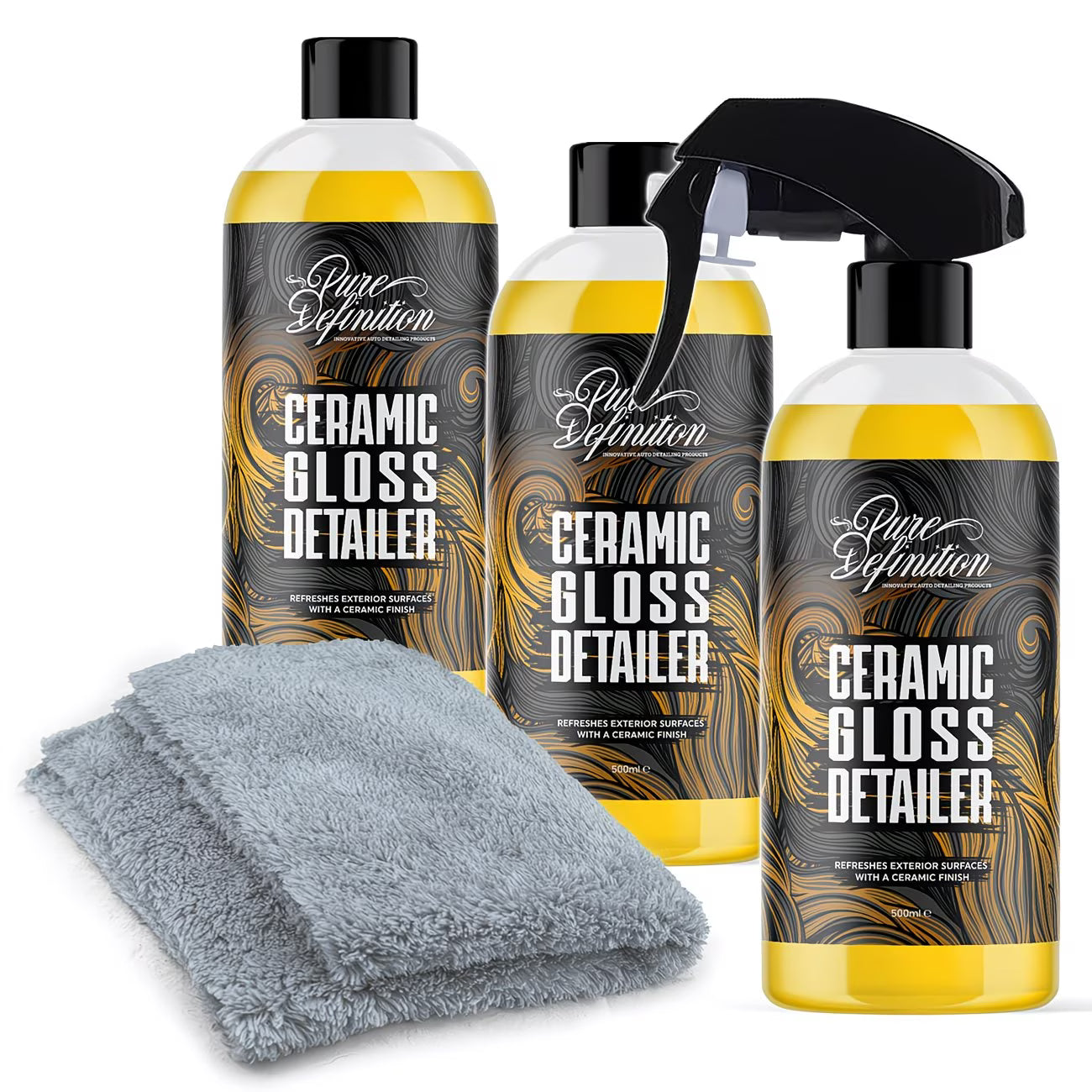 Ceramic Gloss Detailer Spray 500ml – SiO₂ Car Paint Sealant, High Shine Water Repellent & UV Protection-3