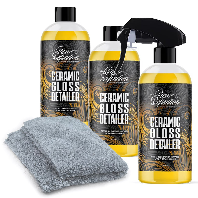 Ceramic Gloss Detailer Spray 500ml – SiO₂ Car Paint Sealant, High Shine Water Repellent & UV Protection-3