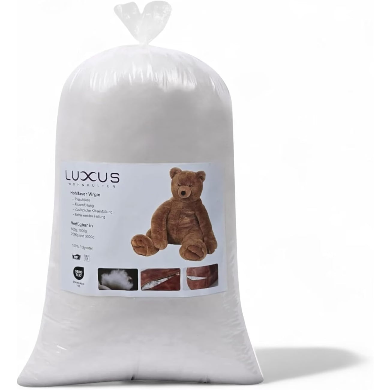 100% Virgin Polyester Hollowfibre Stuffing Filling for Toys Cushions Pillows Crafts Soft Washable Padding-1