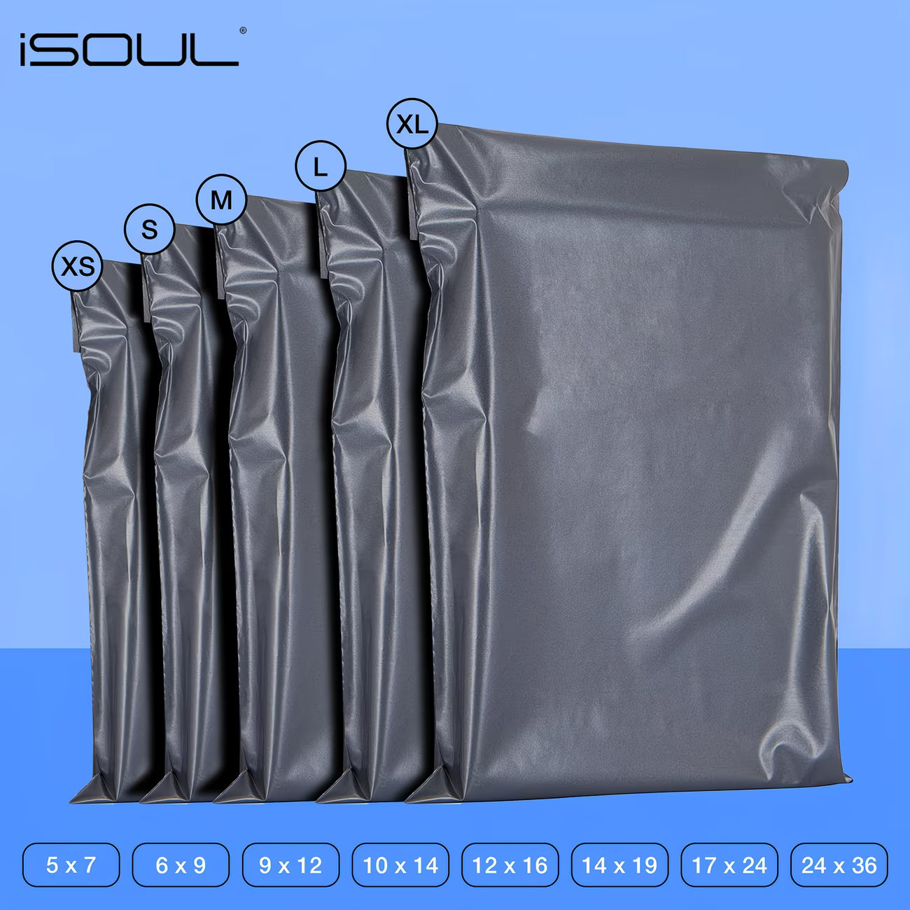 Grey Mailing Bags 50 Pack – Self-Seal Waterproof Poly Mailers for Shipping & Packaging (Multi Sizes)-8