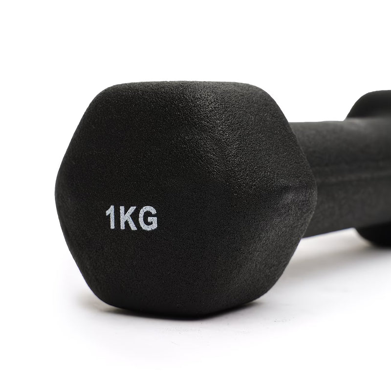 1kg Neoprene Hex Dumbbells Set (2pcs) – Non-Slip Easy Grip Hand Weights for Home Gym Strength Training-3
