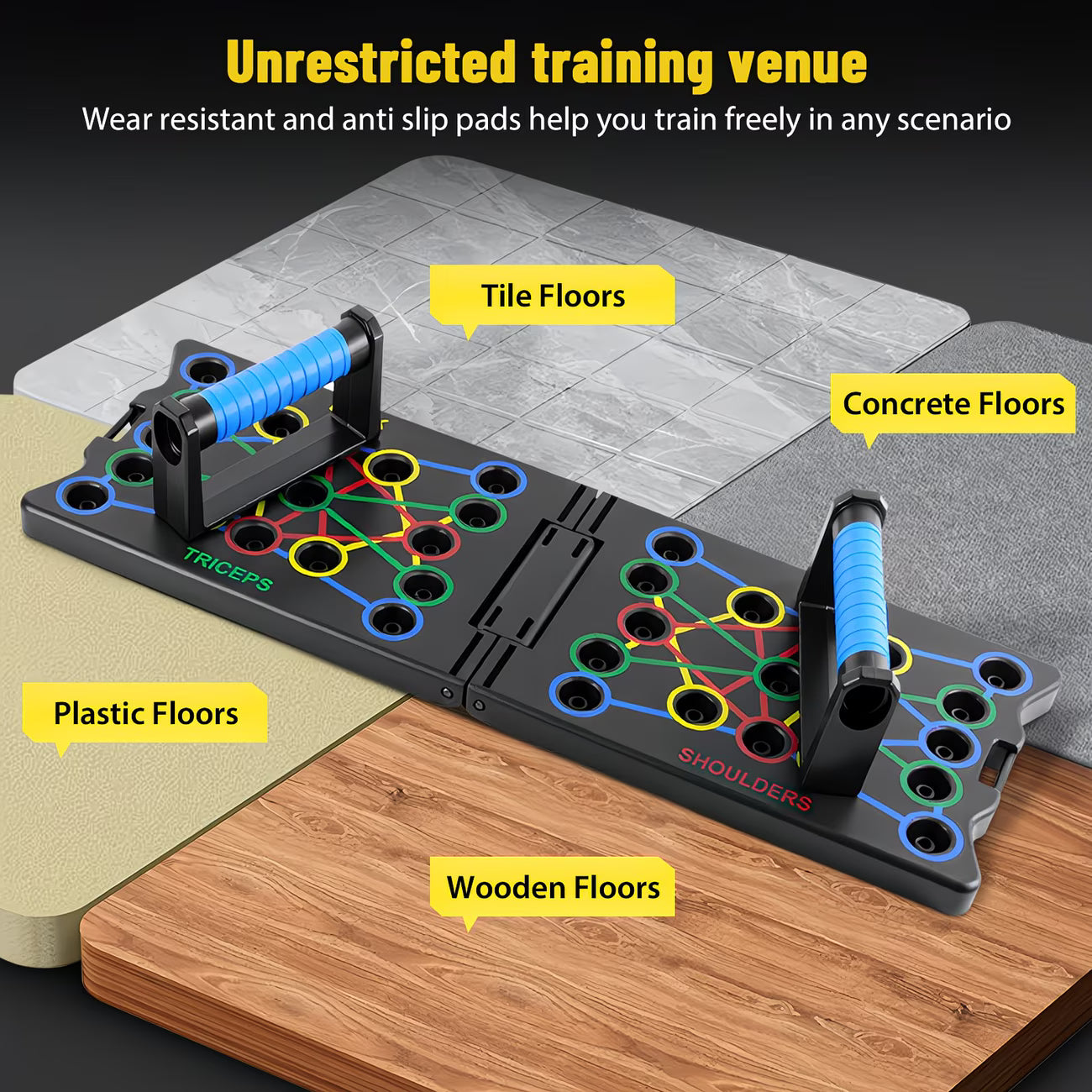 24-in-1 Portable Push Up Board – Foldable Press Up Bars System for Full Body Strength Training & Home Workouts-8
