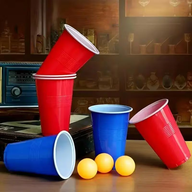 24pcs Beer Pong Game Set with Cups & Ping Pong Balls Party Drinking Game Kit-3