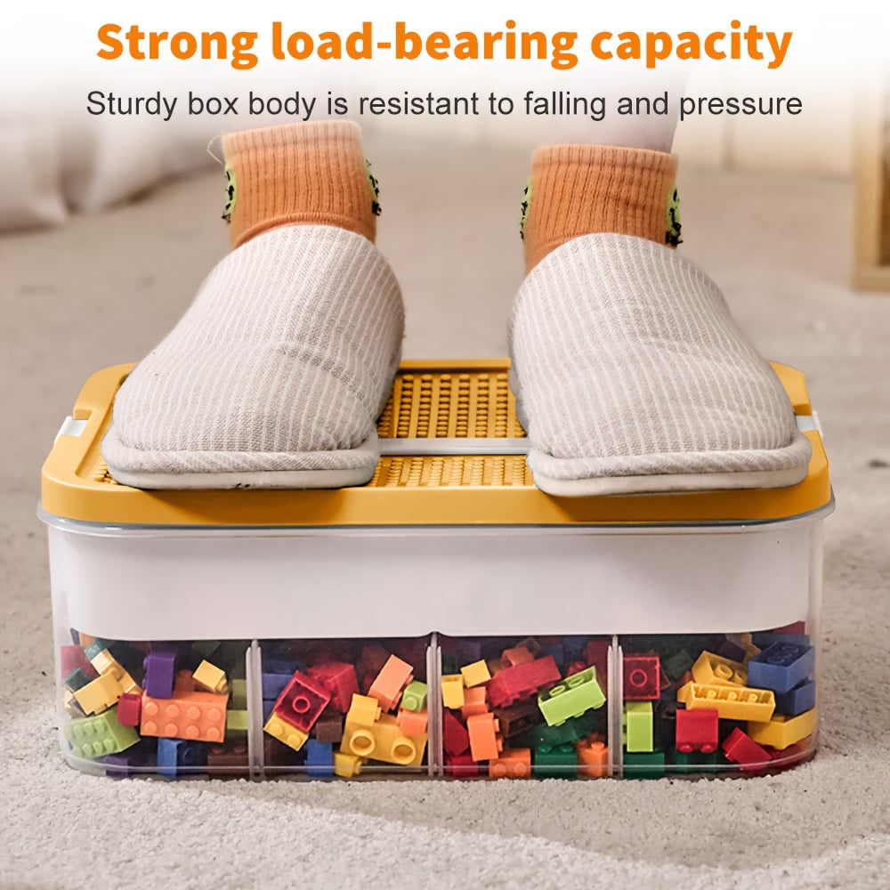 3 Tier Plastic Storage Organizer Box with Dividers Clear Craft Beads Jewellery Toy Storage Container-5