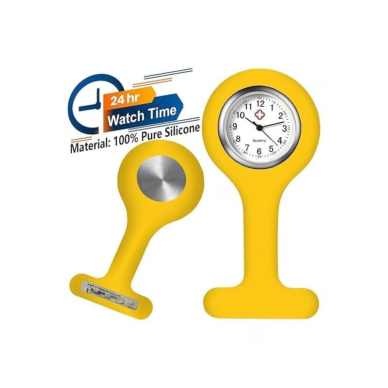 ATEK Silicone Nurse Fob Watch with Brooch Clip Medical Pocket Watch for Nurses-8