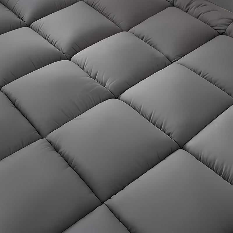 10cm Thick Mattress Topper – Ultra Soft Microfiber, Anti-Slip & Pressure Relief, Fits UK Single Double King Super King, Grey-8