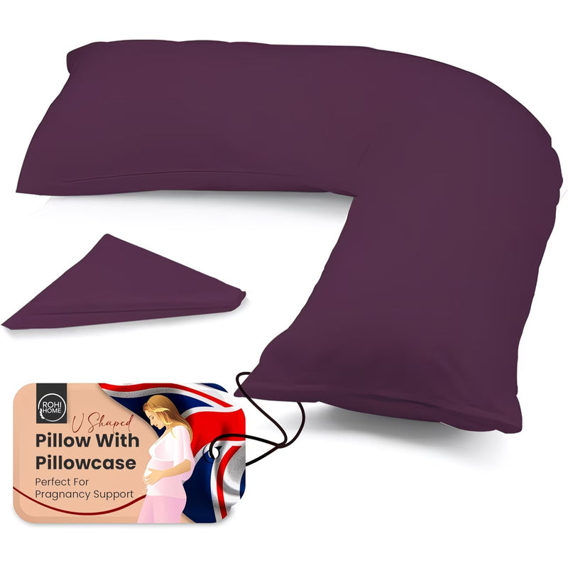 V Pillow with Pillowcase – Orthopaedic Support Pillow for Adults, Pregnancy & Nursing, Neck Back Head Support-1