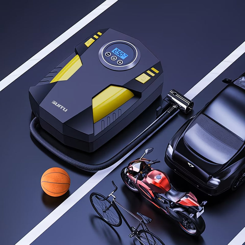 Digital Tyre Inflator 150PSI Portable Electric Air Compressor with LCD & LED Light-5