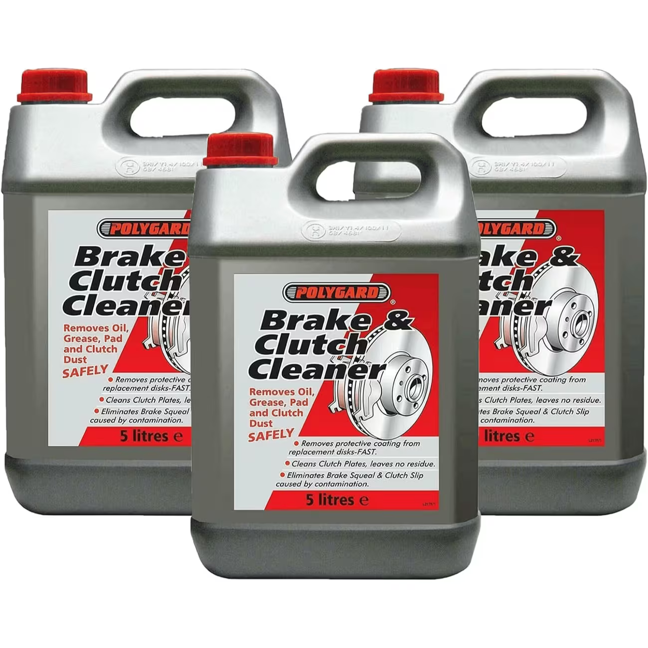Polygard Brake and Clutch Cleaner 5L Fast Dry Degreaser for Oil Grease Dust Automotive Parts-3