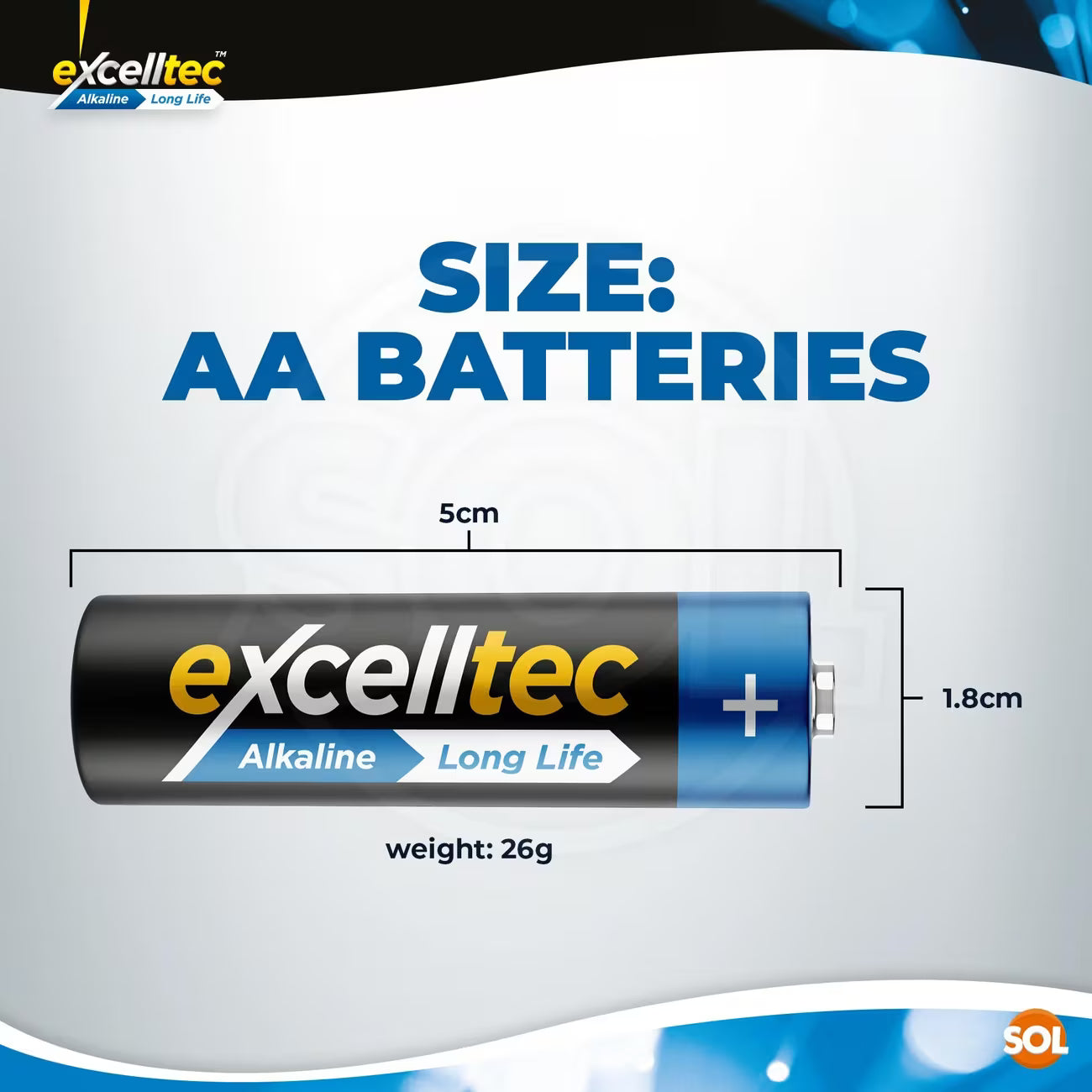 20 Pack Excelltec Alkaline AA AAA Batteries 1.5V Long Life Household Battery Set for Devices & Toys