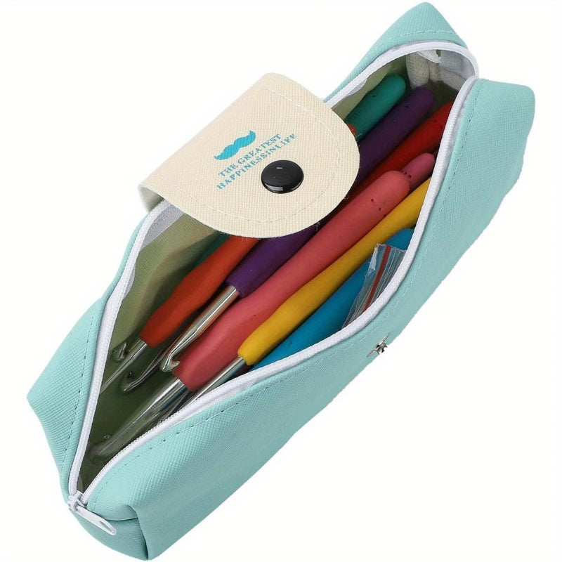 41 Piece Crochet Hooks Set Ergonomic Knitting Needles Kit 2.0–8.0mm Multicolor Crochet Kit with Case for Beginners-3