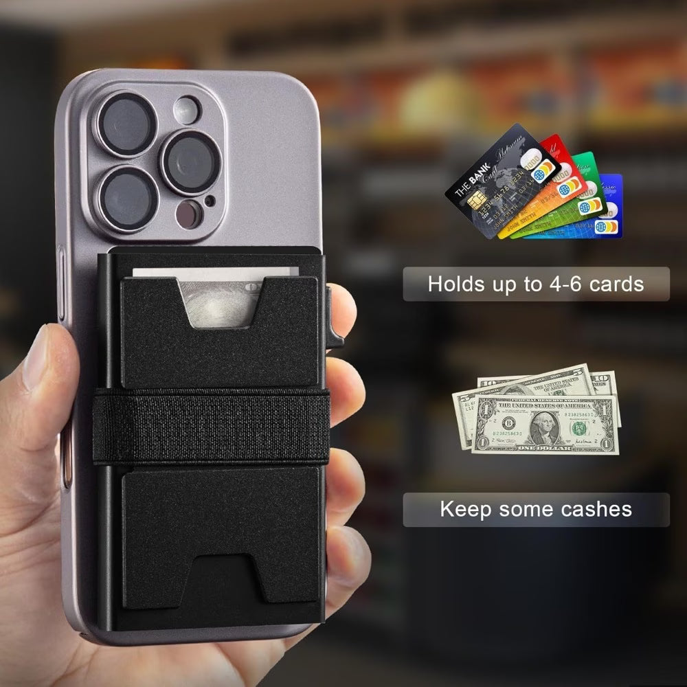 Card Holder Wallet Slim Wallet Credit Holder Minimalist Wallet Black