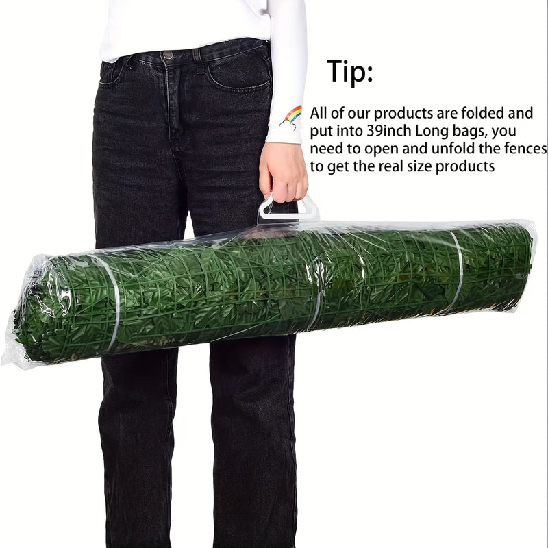 Artificial Ivy Privacy Fence Roll Faux Leaf Hedge Screen Trellis Panel for Garden Balcony Wall Decor-1