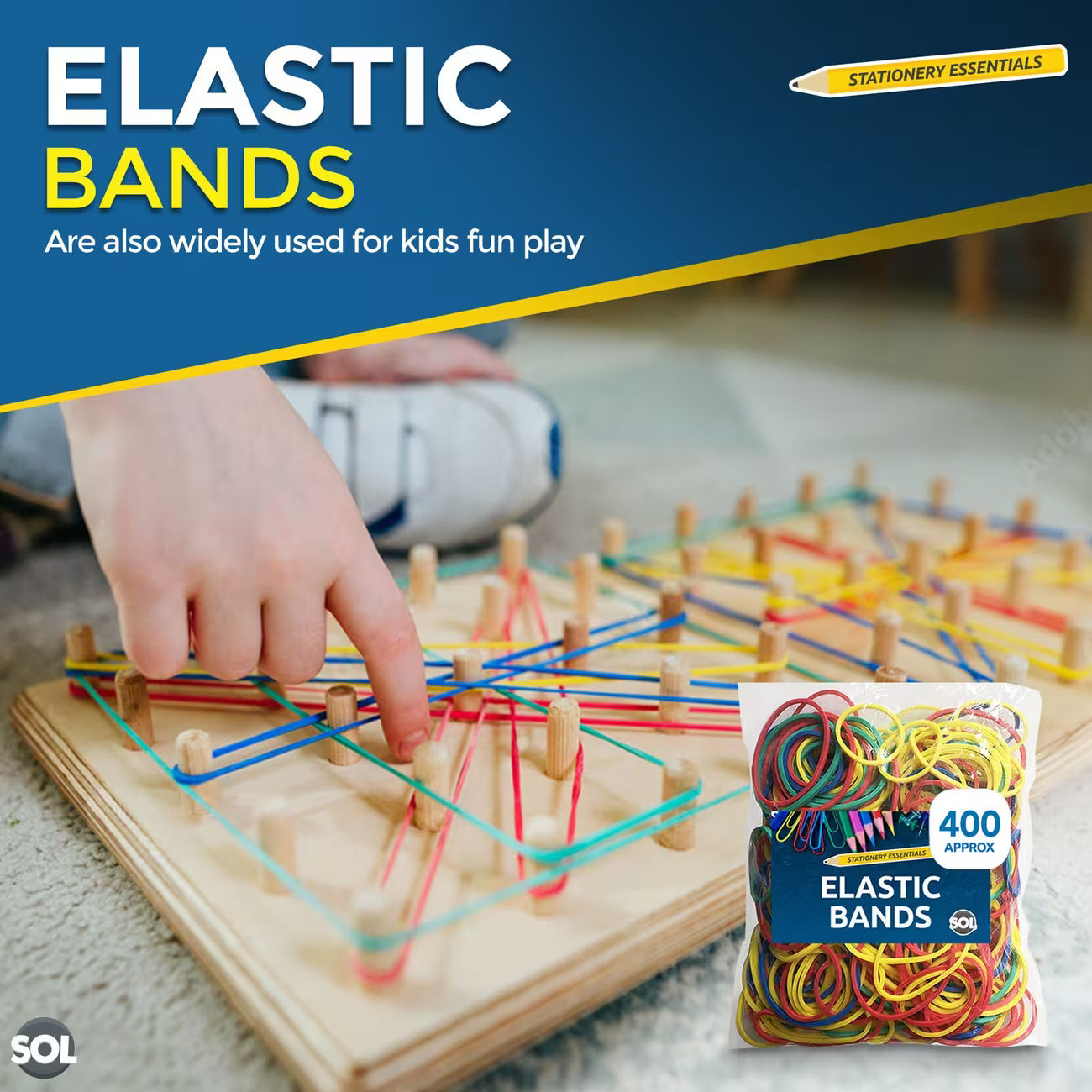 Assorted Rubber Bands 400pcs – Strong Elastic Bands for Office, School, Crafts & Packaging-6