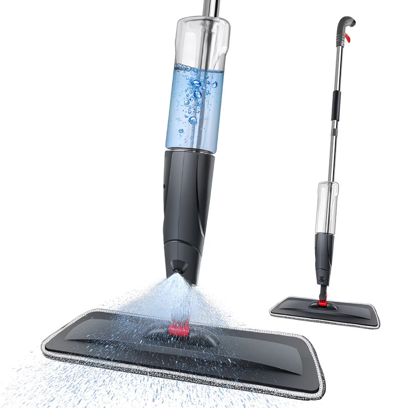 Spray Mop Microfiber Floor Cleaner with 700ml Refillable Bottle, 360° Flat Mop & 3 Reusable Pads-5