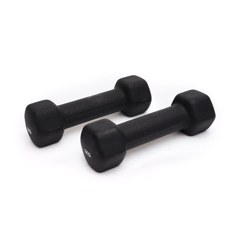 1kg Neoprene Hex Dumbbells Set (2pcs) – Non-Slip Easy Grip Hand Weights for Home Gym Strength Training-2