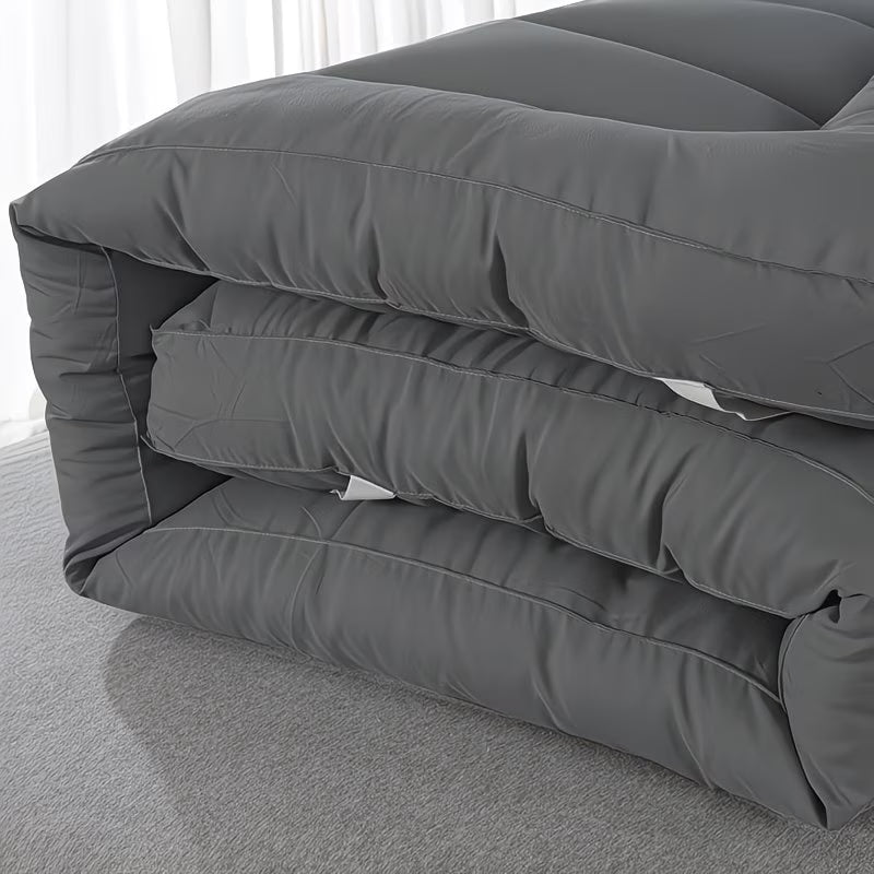 10cm Thick Mattress Topper – Ultra Soft Microfiber, Anti-Slip & Pressure Relief, Fits UK Single Double King Super King, Grey-11