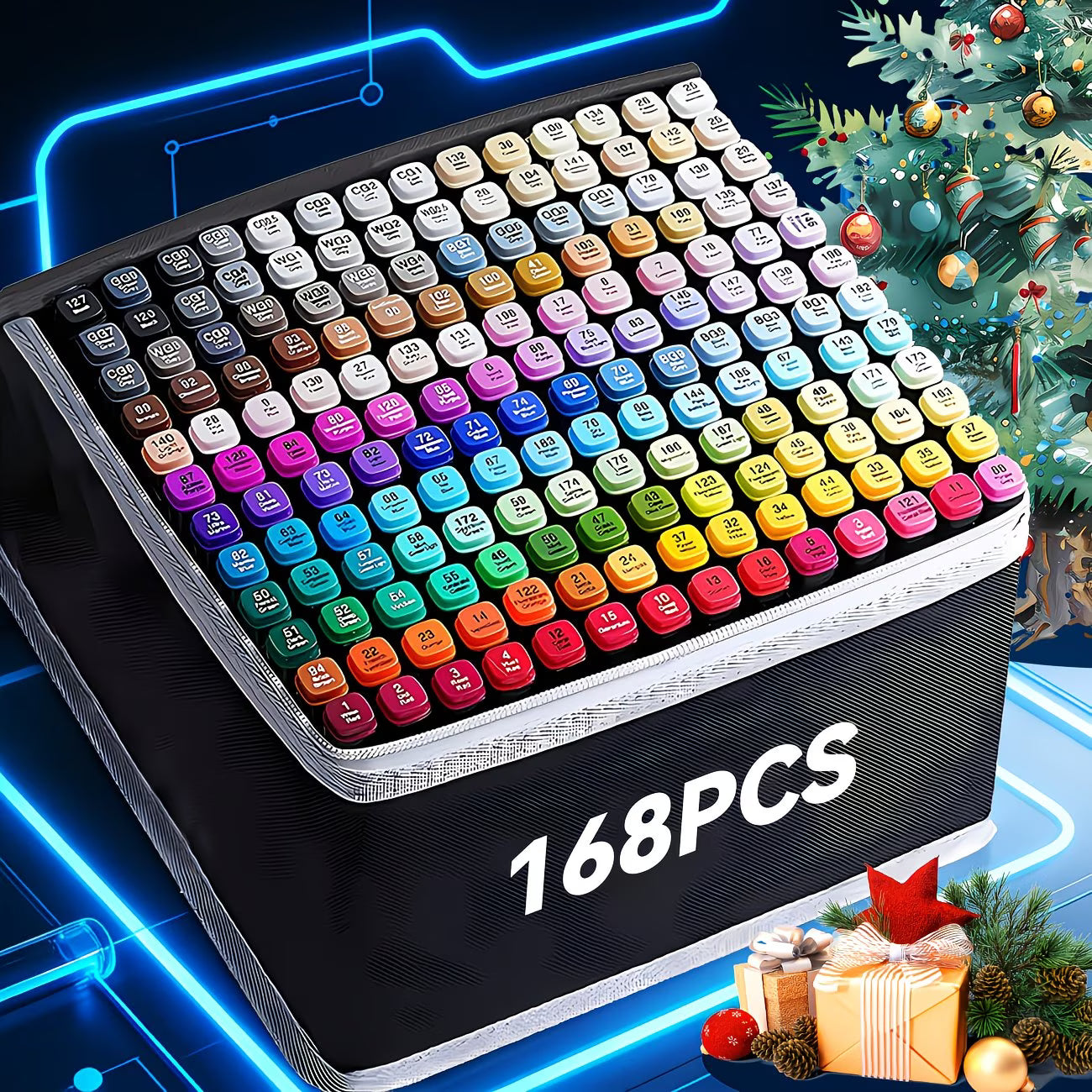 80–262 Colour Dual Tip Art Markers – Professional Alcohol-Based Pens for Sketching & Illustration-1