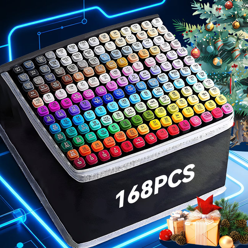 80–262 Colour Dual Tip Art Markers – Professional Alcohol-Based Pens for Sketching & Illustration-1