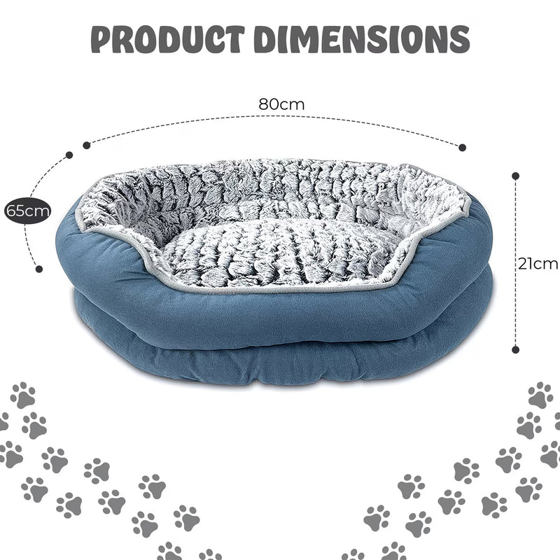 Plush Donut Dog Bed with Non-Slip Base – Soft Faux Fur Pet Bed, Machine Washable, Multiple Sizes-8