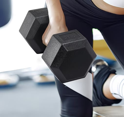 Costoffs Hex Dumbbells Set (Pair) – Non-Slip Home Gym Weights for Strength Training Men & Women-5