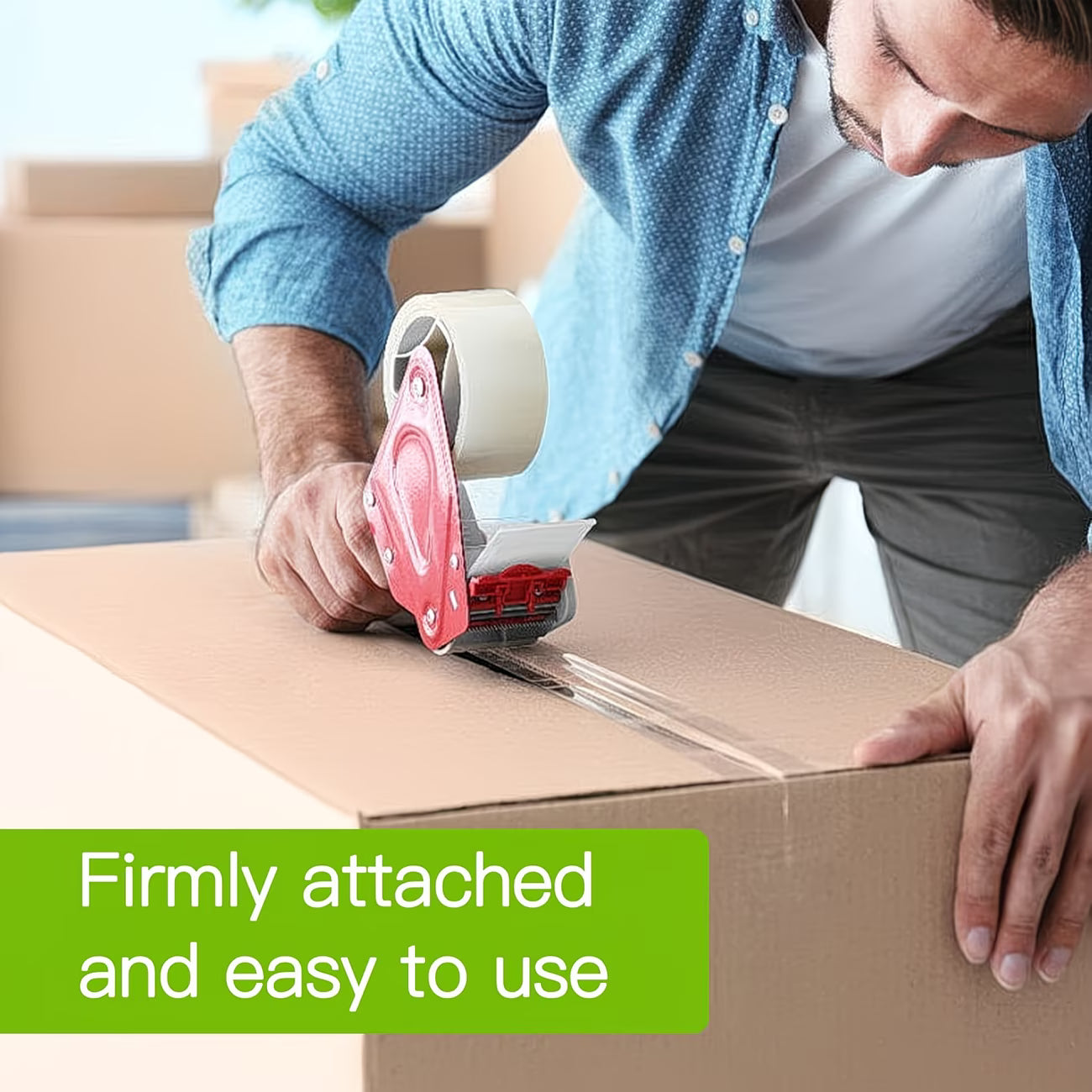 6 Pack Heavy Duty Packaging Tape 48mm x 66m – Strong Clear Self-Adhesive Parcel & Moving Box Tape-2