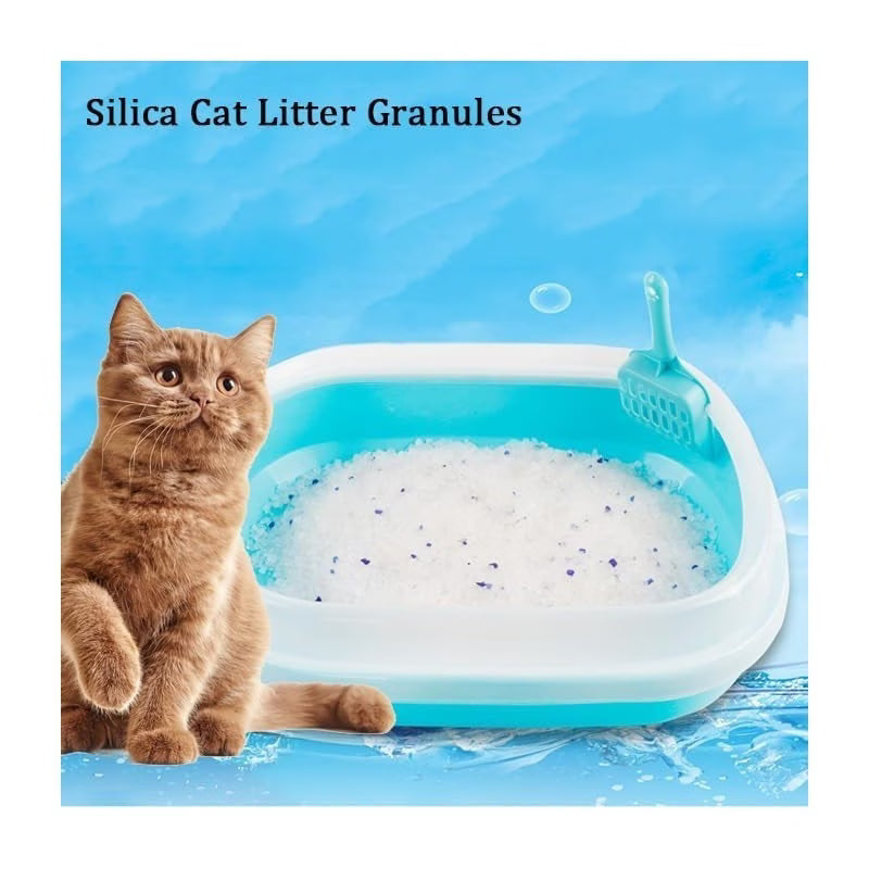 Natural Silica Cat Litter Crystals 3.8L Ultra Absorbent Dust Free Cat Litter with Strong Odour Control-2