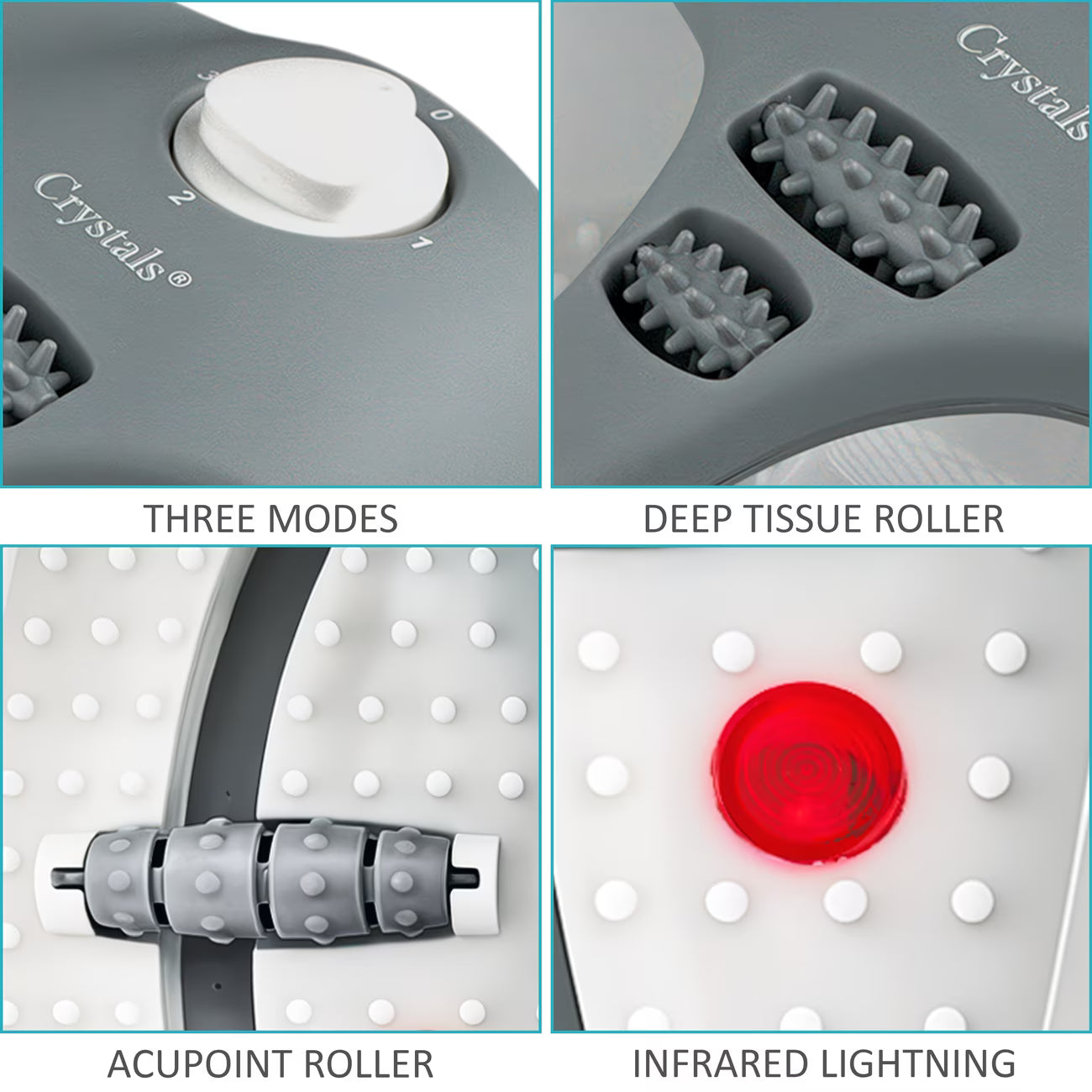 Foot Spa Massager with Heat, Bubbles & Infrared Light – Vibration Rollers for Tired Feet-5