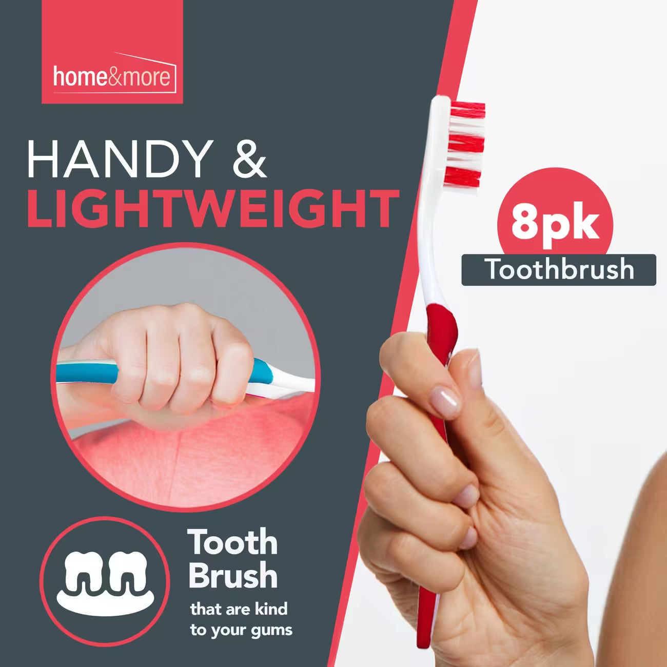 8 Pack Soft Bristle Toothbrush Set Adults Manual Toothbrushes Ergonomic Handle-6
