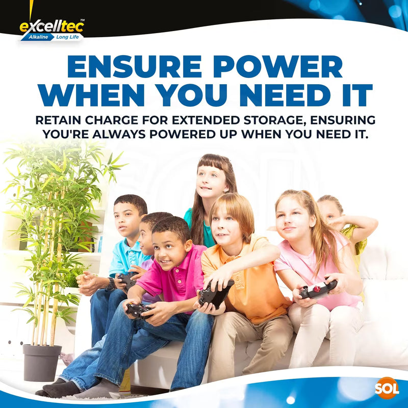 20 Pack Excelltec Alkaline AA AAA Batteries 1.5V Long Life Household Battery Set for Devices & Toys-6