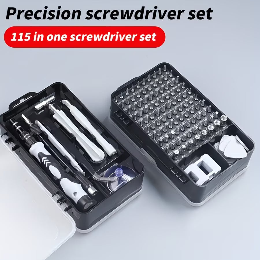 115-in-1 Precision Screwdriver Set – Magnetic Metal Repair Tool Kit for Phones, Cameras, Clocks & Home Maintenance-3