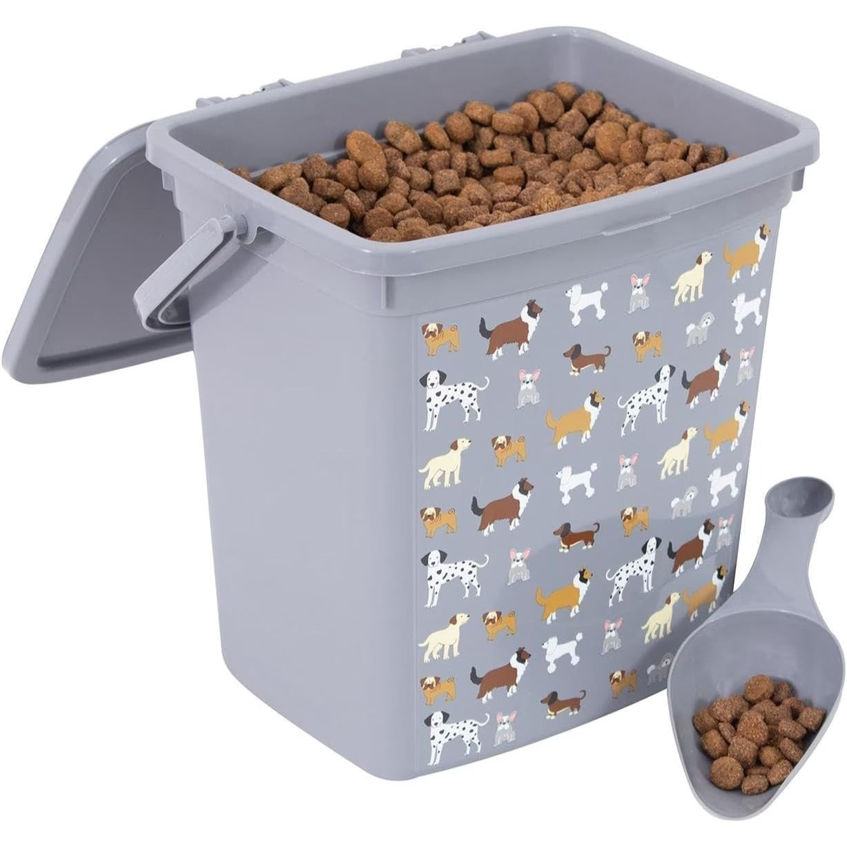 Pet Treat And Food Storage Container 6L Large Capacity Dry Food Box With Lid For Dog Cat Treats Kitchen Organisation Home Use.-6