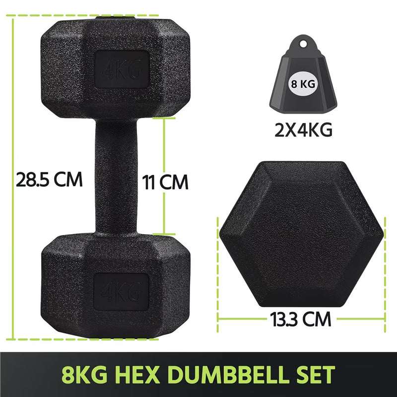 Costoffs Hex Dumbbells Set (Pair) – Non-Slip Home Gym Weights for Strength Training Men & Women-12