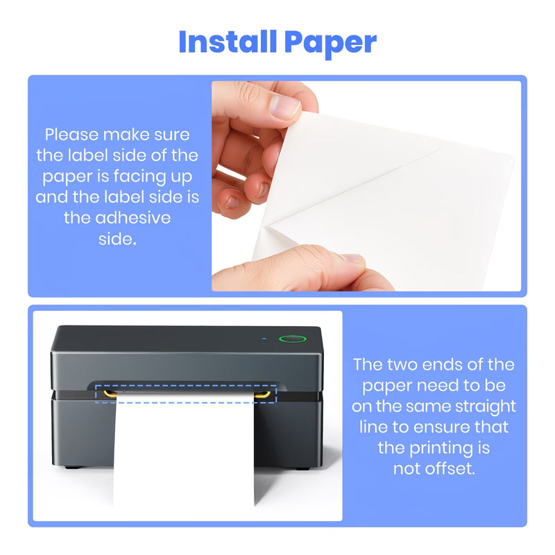 PL80EB Thermal Shipping Label Printer – Compact Inkless Label Printer for 10×15cm (4×6) Labels, Mobile & PC Compatible for Small Business & Home-8