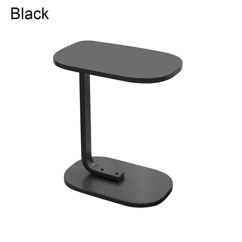 C Shaped Side Table for Sofa Bedside End Table Metal Frame Small Coffee Laptop Table Living Room-6