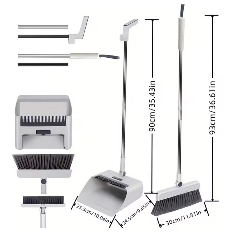 3pcs Desktop Cleaning Set – Non-Stick Hair Broom, Dustpan & Soft Brush Combo | Mini Table Sweeper for Home & Office Cleaning-3