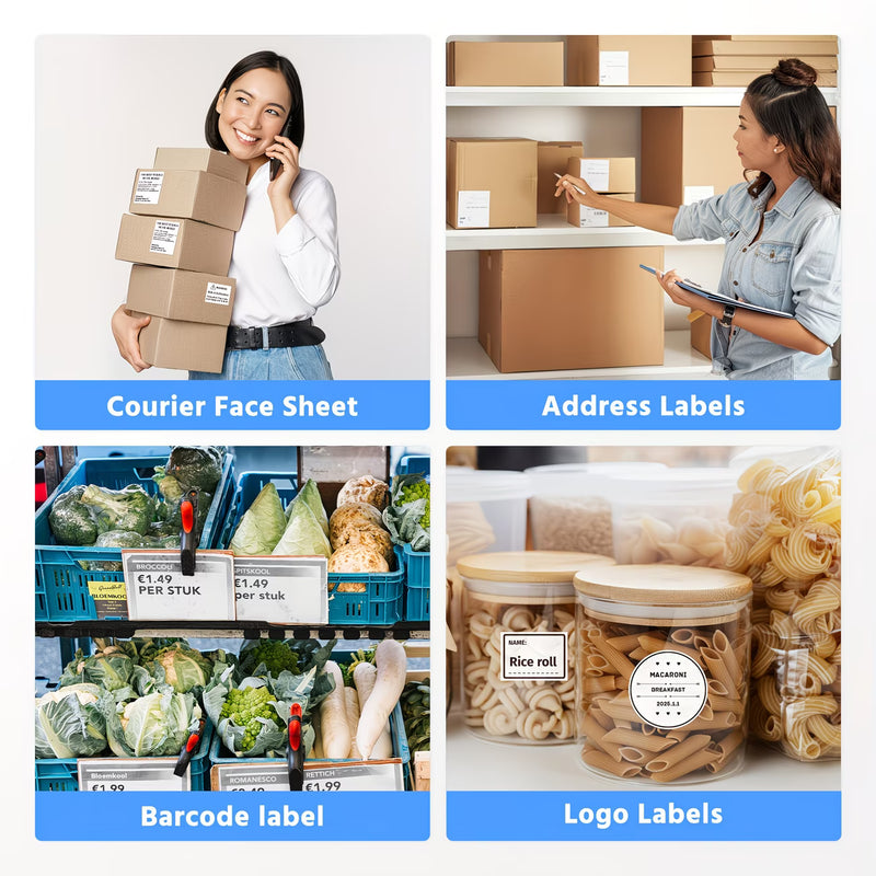 PL80EB Thermal Shipping Label Printer – Compact Inkless Label Printer for 10×15cm (4×6) Labels, Mobile & PC Compatible for Small Business & Home-7