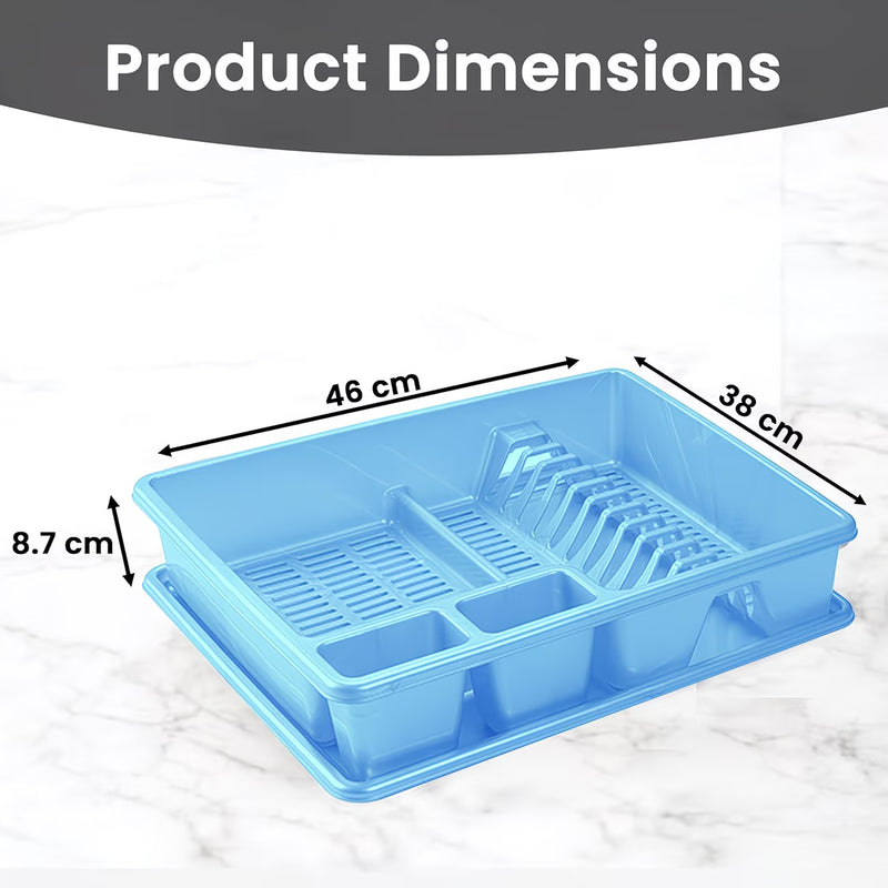 STL Plastic Dish Drainer Rack with Anti-Drip Tray – Holds 13 Plates, BPA-Free Kitchen Organizer-11