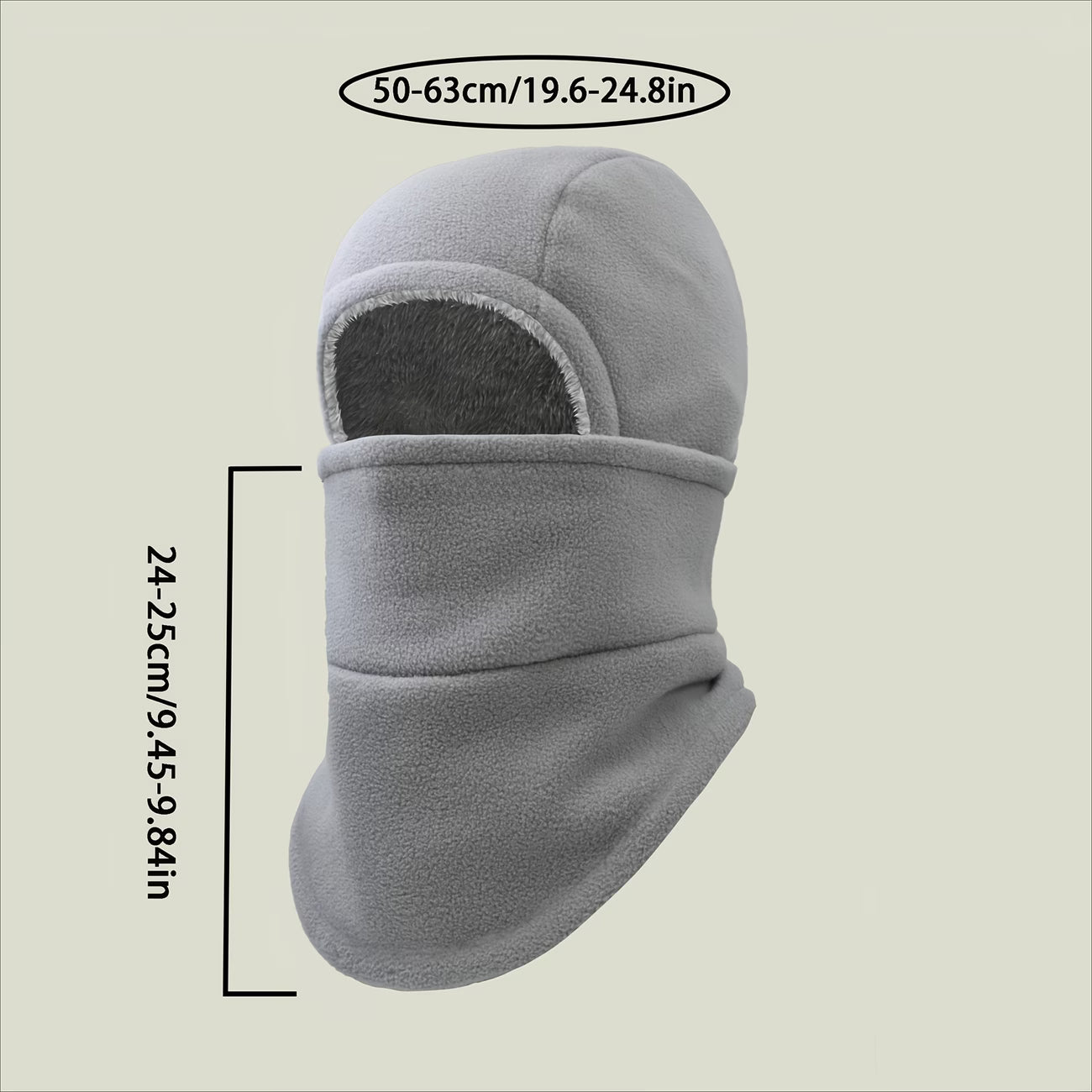 Unisex Winter Thermal Balaclava Fleece Lined Face Mask Ski Cycling Neck Warmer-3