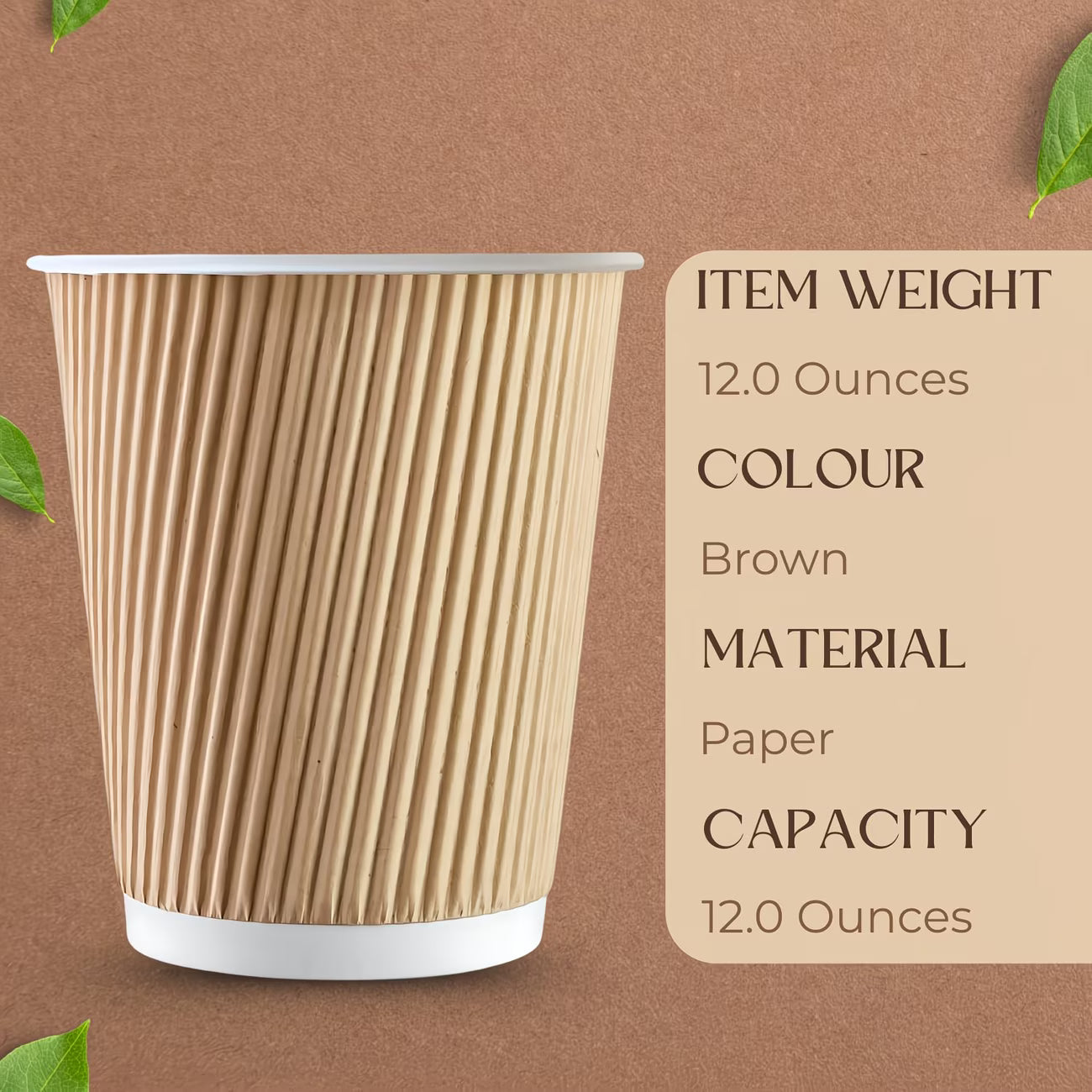 STL Disposable Ripple Coffee Cups – Triple Wall Insulated Leakproof Paper Cups for Hot Drinks-9