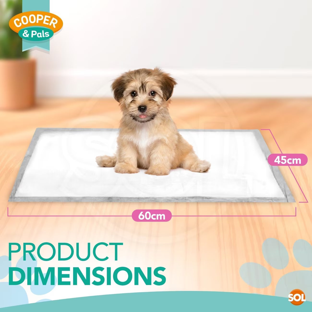 100 Pack Puppy Training Pads 60x45cm Super Absorbent Dog Pee Pads Leak Proof Odour Control Dog Toilet Mats-5