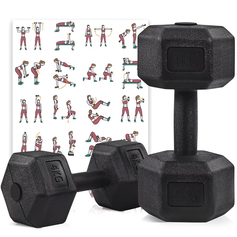 Costoffs Hex Dumbbells Set (Pair) – Non-Slip Home Gym Weights for Strength Training Men & Women-6