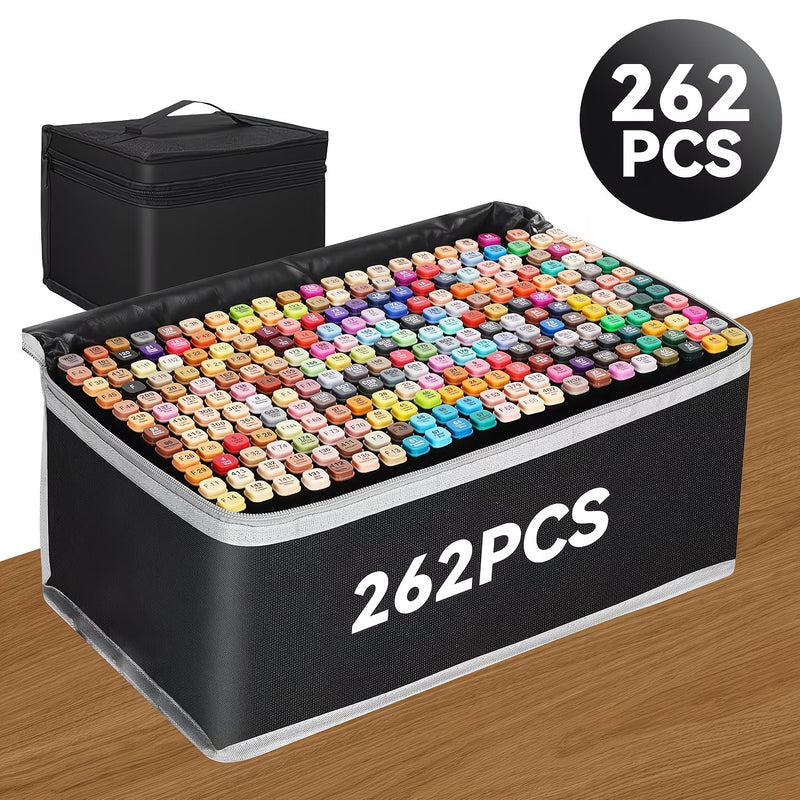 80–262 Colour Dual Tip Art Markers – Professional Alcohol-Based Pens for Sketching & Illustration-12