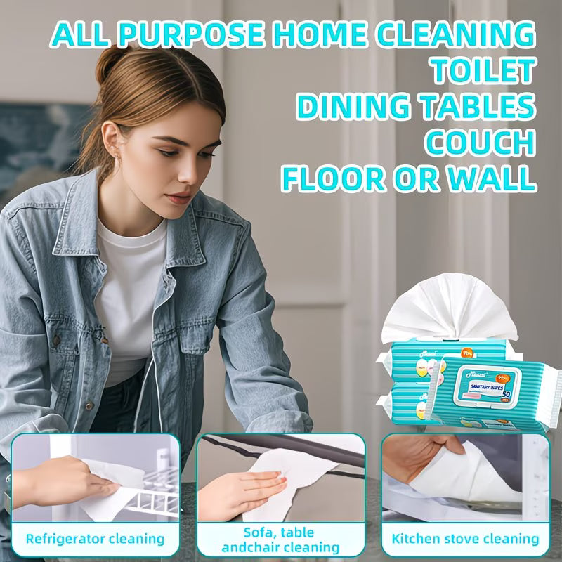 Mioszzi Multi-Purpose Household Cleaning Wipes – Disposable Grease, Dirt & Dust Removal Wipes-6
