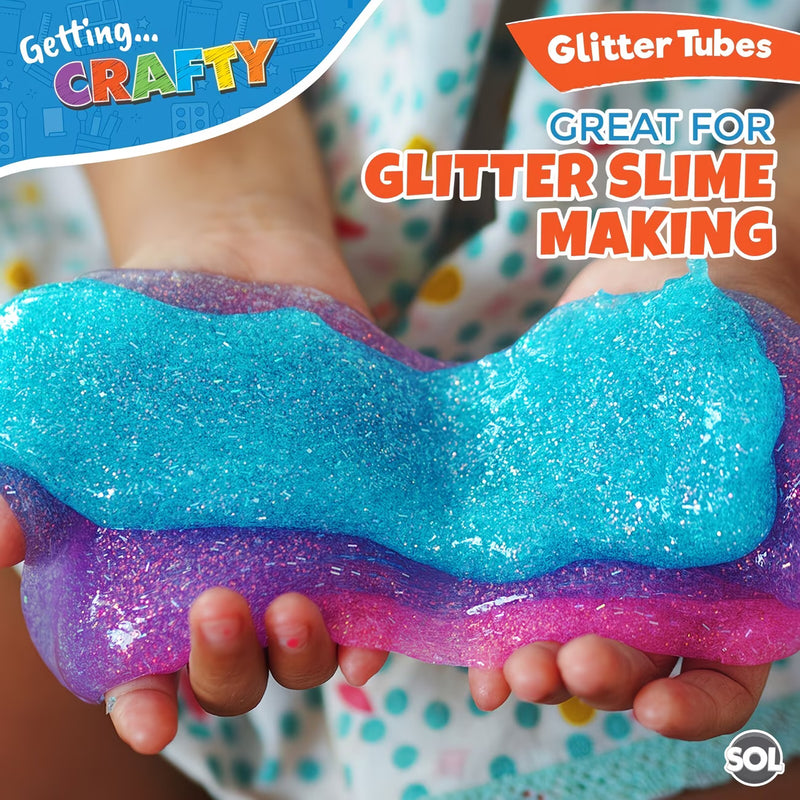 20 Pack Fine Glitter Tubes – Assorted Colours Shaker Pots for Arts, Crafts, Slime & Nail Art-4